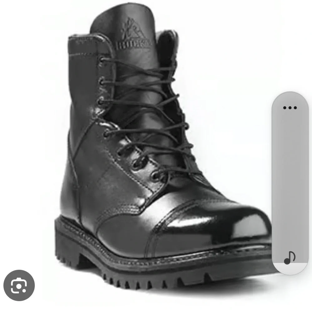 Rocky Black Men's paraboot oil resistant‎ Leather Tactical Lace-Up Boot